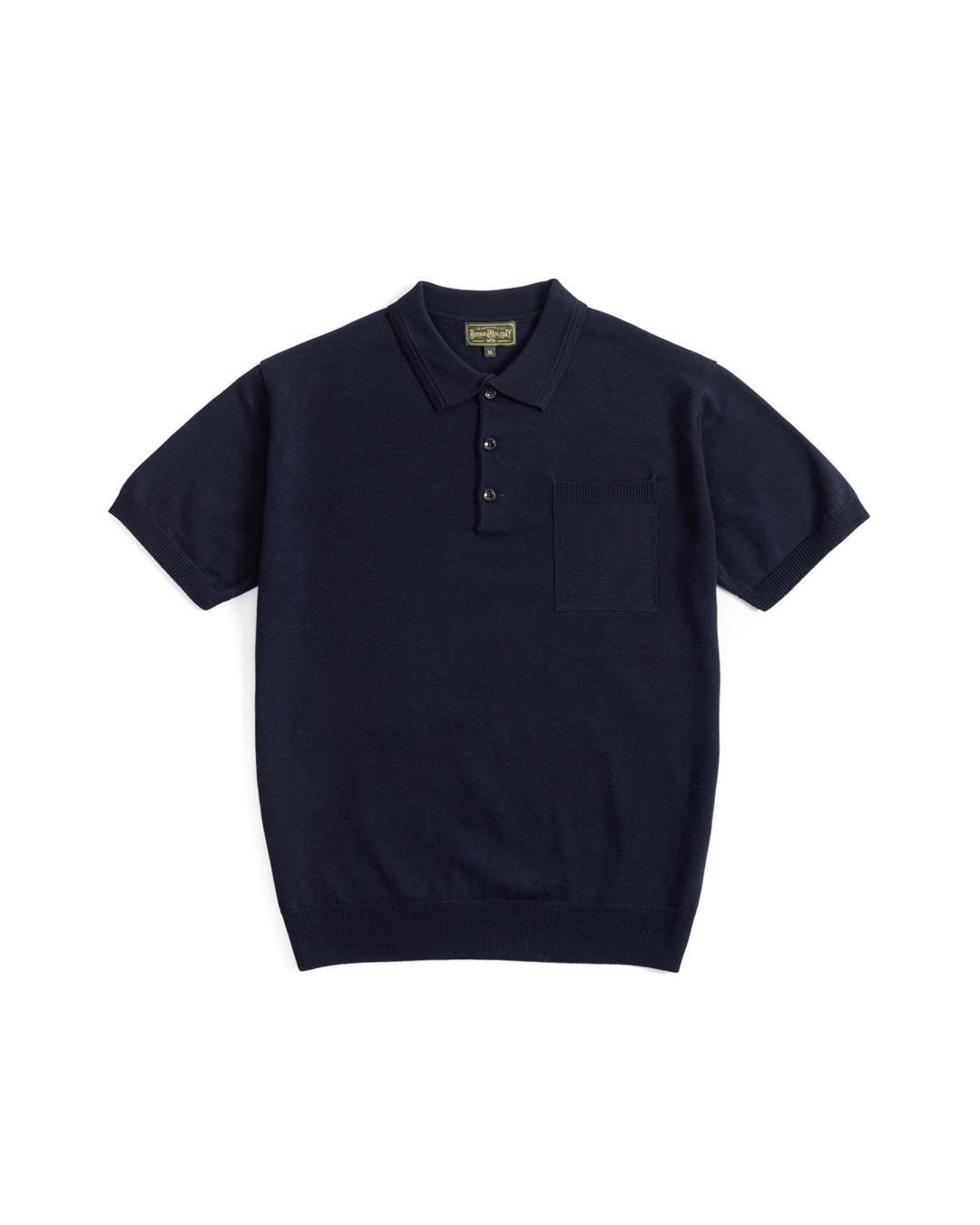 07 KNITTED POLO SHIRT (navy)