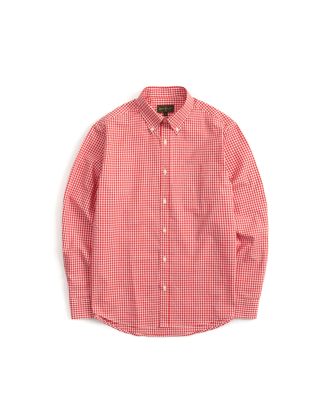 07 GINGHAM CHECK BUTTON DOWN SHIRT (red)