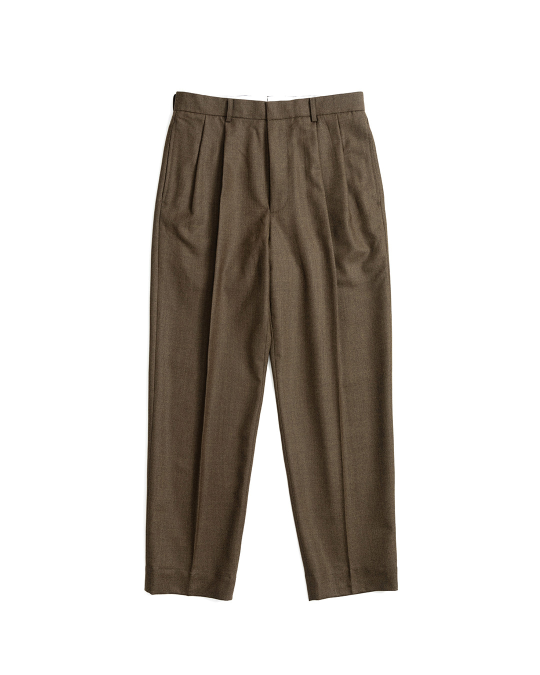 06 DOUBLE PLEATED WOOL TROUSERS (olive green)