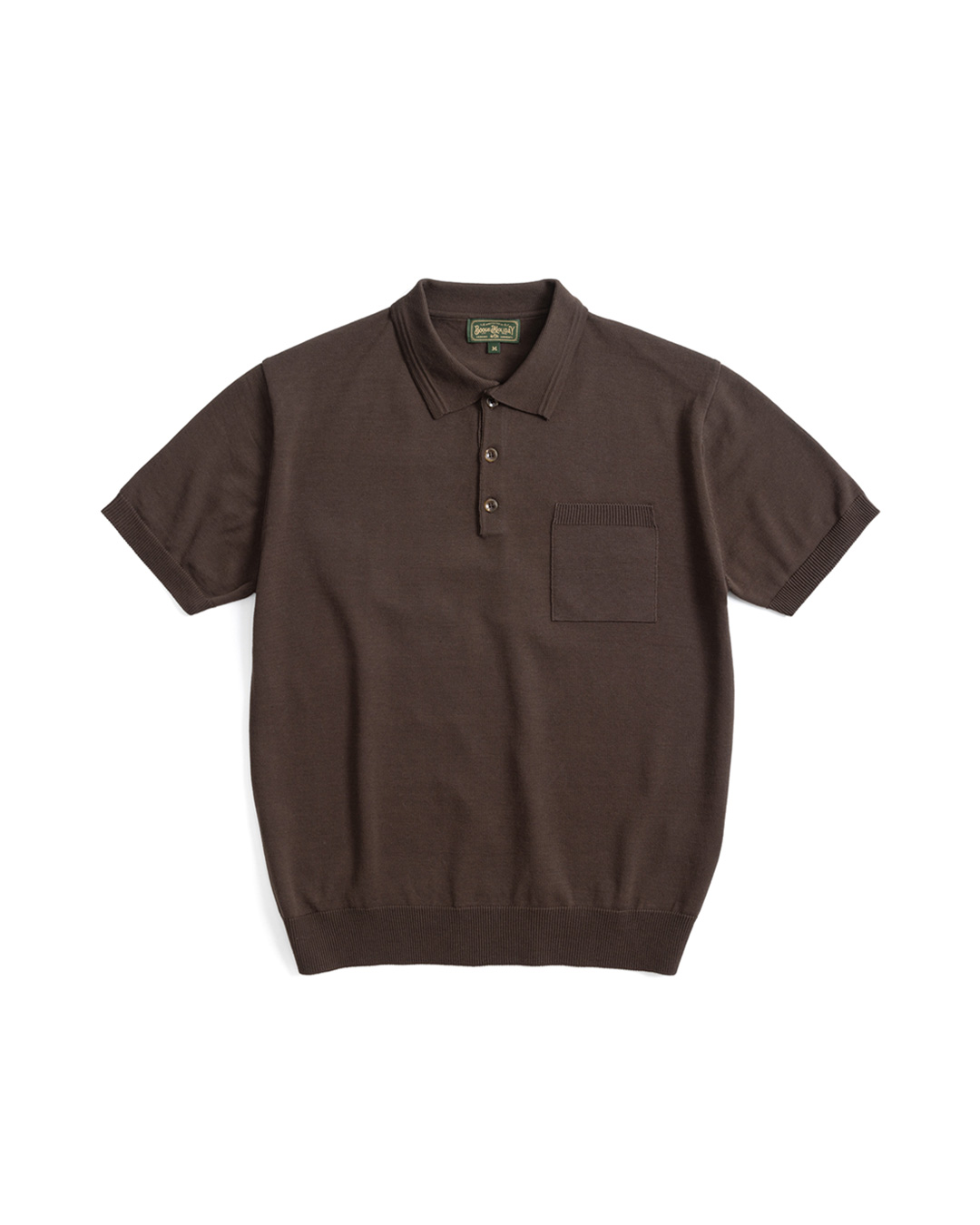 05 KNITTED POLO SHIRT (brown)