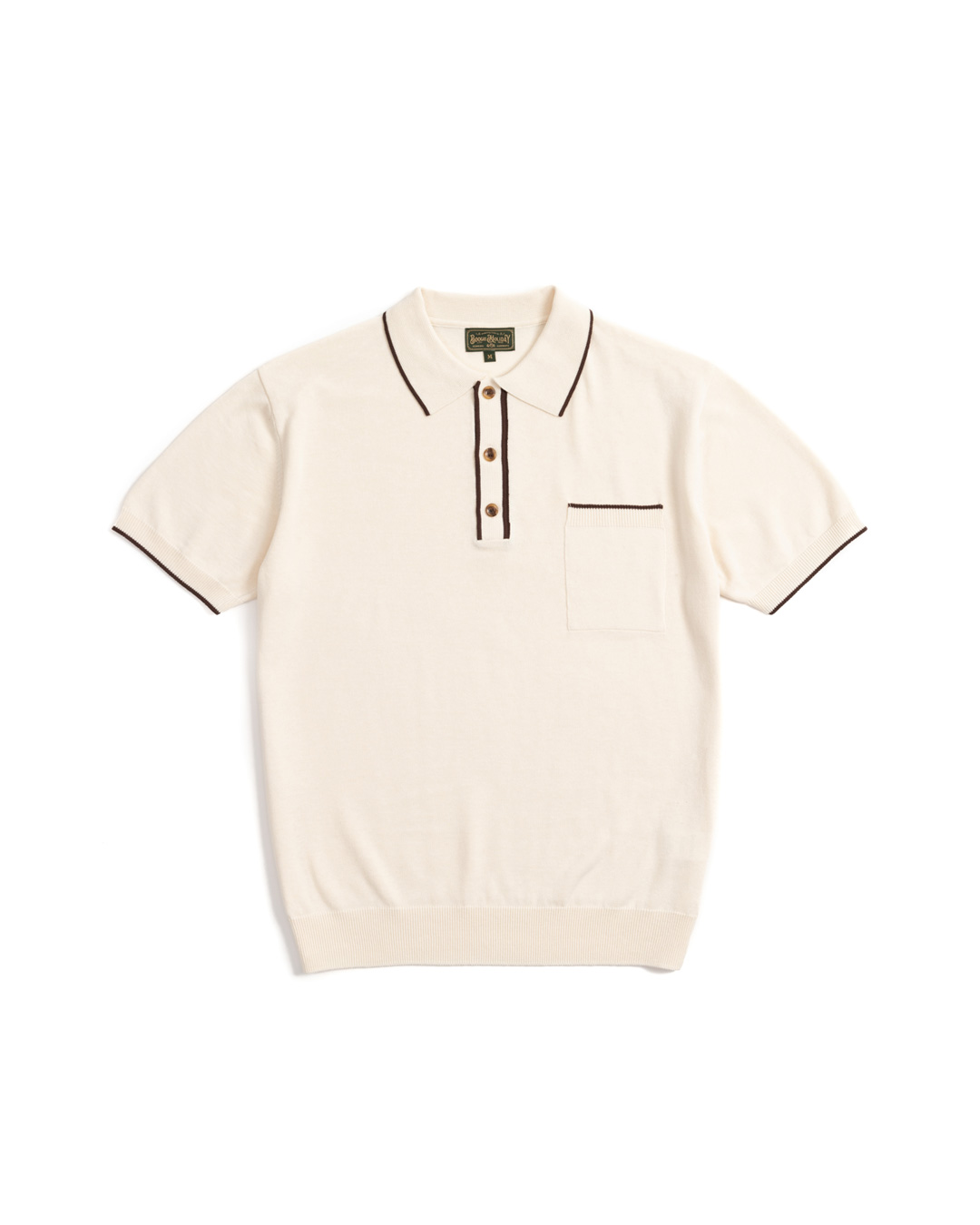 07 TIPPED POLO SHIRT (ivory)