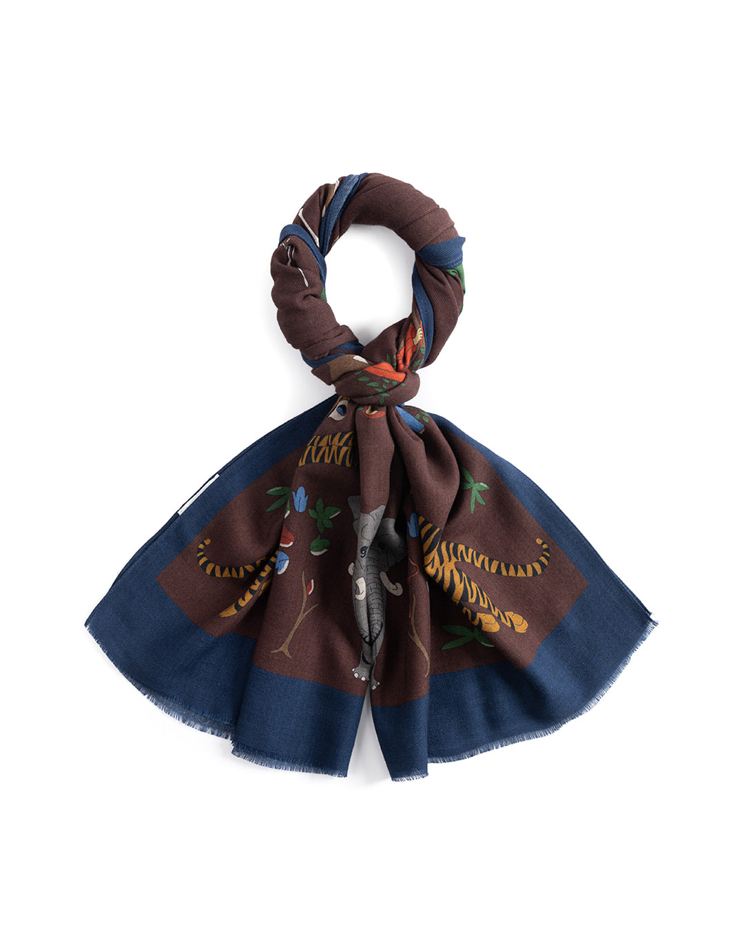 &quot;SPECIAL 011-2&quot; WOOL SCARF (brown)