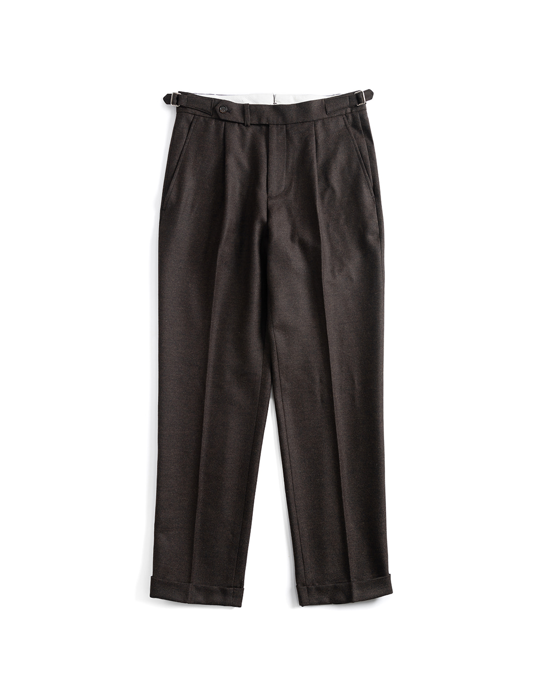 08 TAILORED FIT TROUSERS (dark brown)