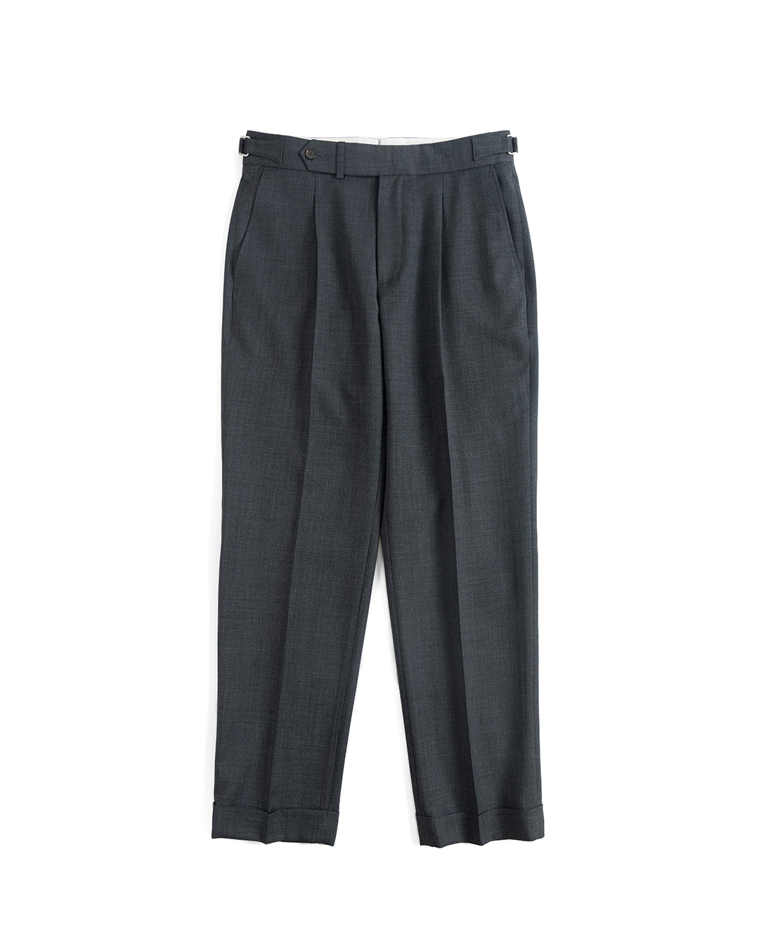 09 SINGLE PLEATED TROUSERS (grey)