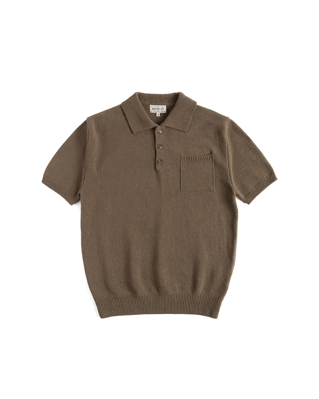 09 BOUCLE POLO SHIRT (olive green)
