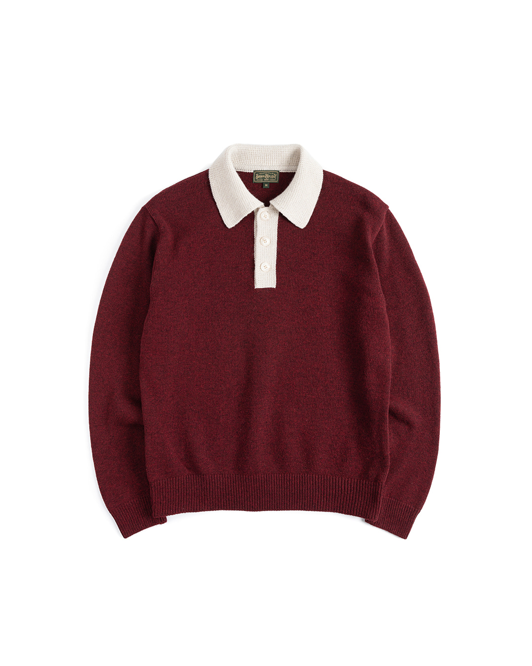 10 KNITTED RUGBY SHIRT (dark red)