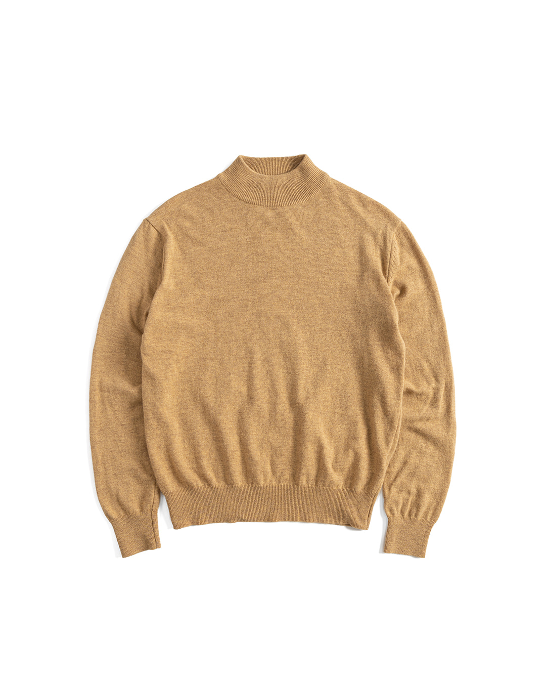 10 CASHMERE BLEND MOCK-NECK SWEATER (yellow)