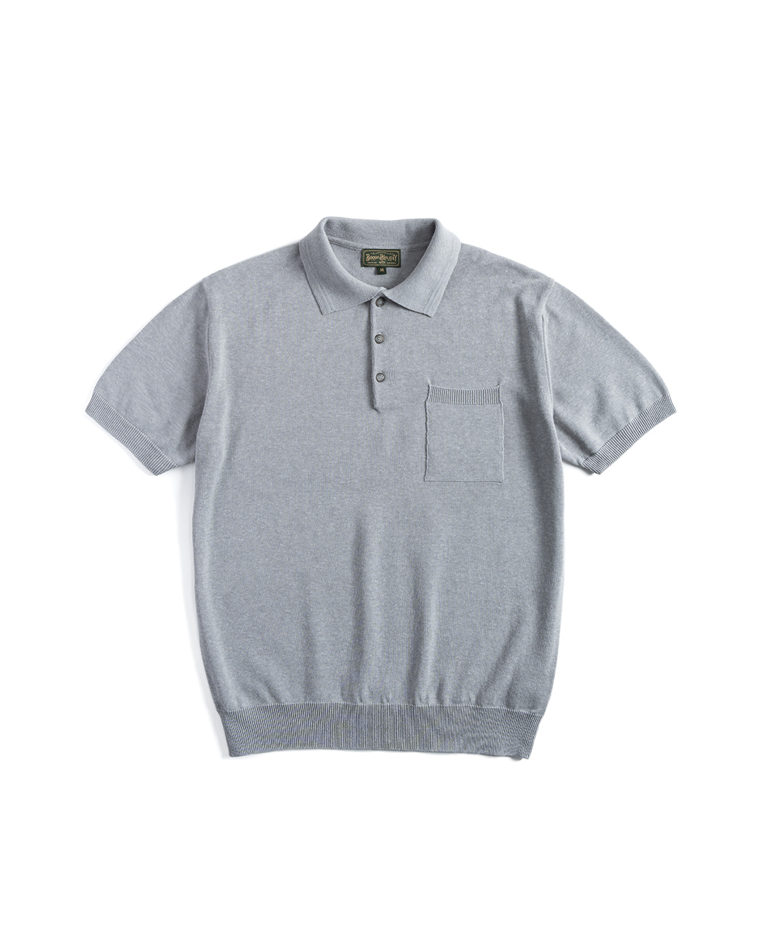 11 KNITTED POLO SHIRT (grey)
