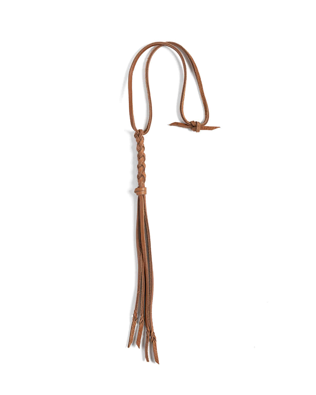 BLN-11 BRAIDED LEATHER NECKLACE (brown)
