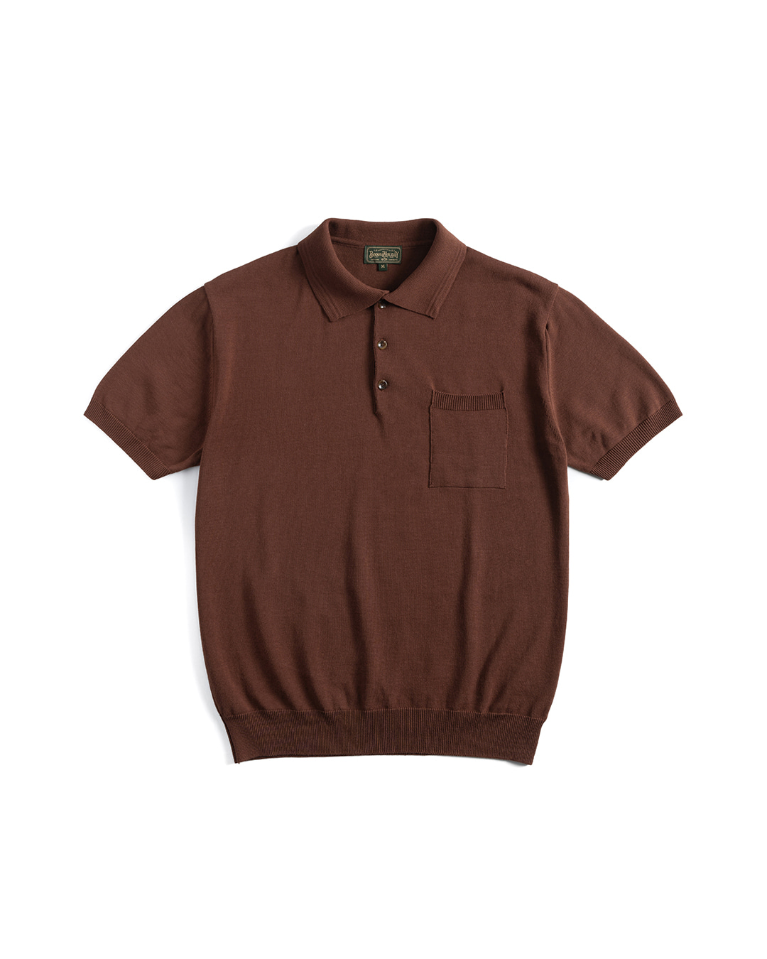 11 KNITTED POLO SHIRT (brown)
