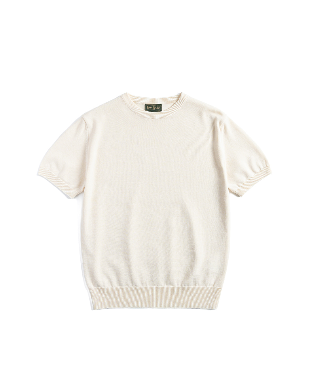 11 ESSENTIAL KNITTED T-SHIRT (cream)