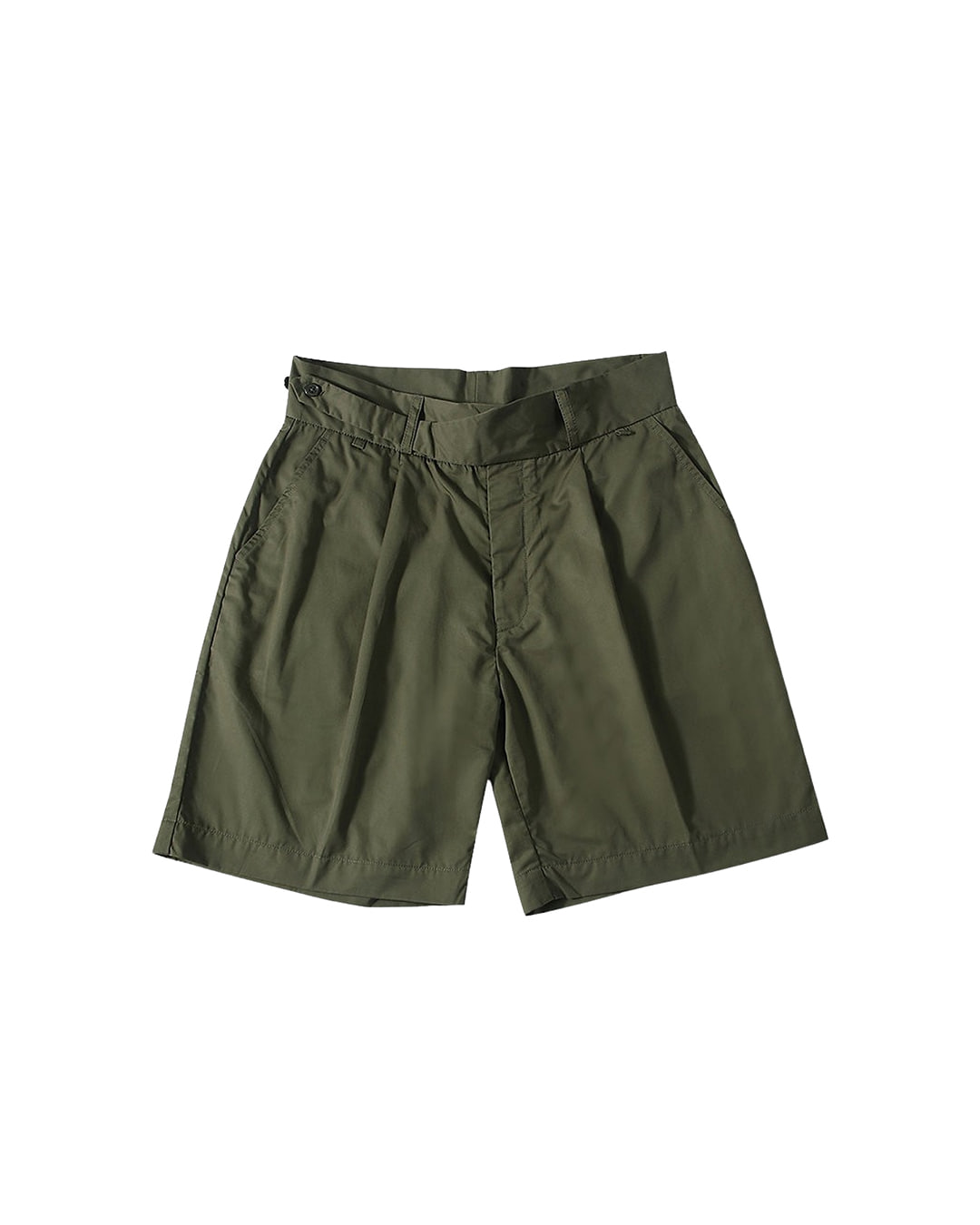 SIDE BUTTON SHORTS (olive green)